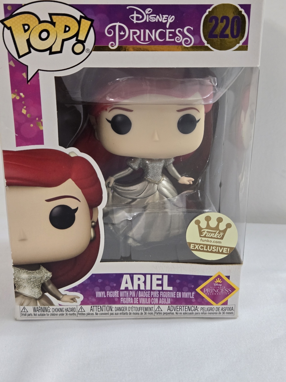 Funko Pop Disney Princess Ariel #220 Gold w/ Pin Funko Shop Exclusive Vaulted